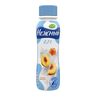 Йогурт Кампина Нежный с соком персика 0,1% 285г