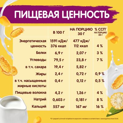 ХРУТКА Готовый Завтрак Хлопья 6x700г N1