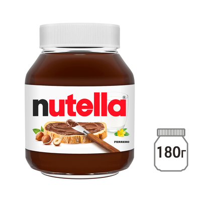 Паста ореховая Nutella с добавлением какао, 180 г