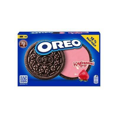 Печенье Oreo с какао и начинкой с вкусом клубники 228г