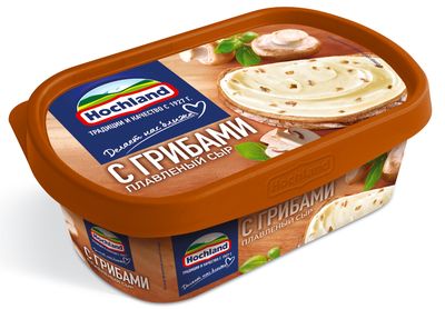 Сыр плавленый Hochland с грибами, ванночка, 200г