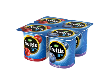 Йогуртный продукт Fruttis 5% Вишня/Черника, 115г
