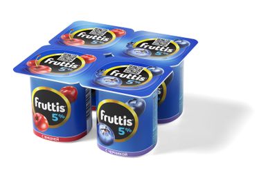 Йогуртный продукт Fruttis 5% Вишня/Черника, 115г