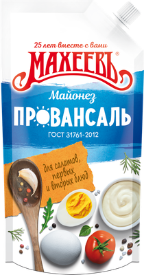 Майонез Махеев Провансаль Белый  50,5% 200 мл дой-пак