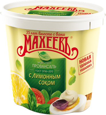 Майонез Махеев с лимонным соком 50,5%  820 мл  ведро