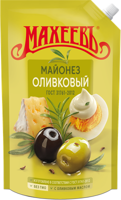 Майонез Махеев Оливковый 50,5% 800 мл  дой-пак