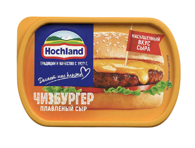 Сыр плавленый Hochland Чизбургер, ванночка, 200г
