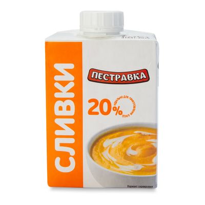Сливки Пестравка 20% ультрапастеризованные ТБА 0,5л