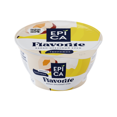 Десерт творожный EPICA FLAVORITE 7,6% Бан-ореховый крем, 130г
