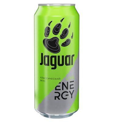 Энергетический напиток JAGUAR LIVE б/алк.тон.энер.ж/б 12*0.45л