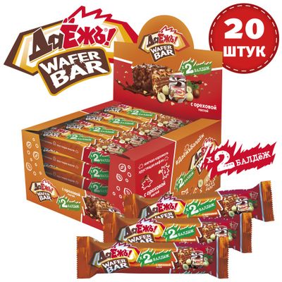 Конфеты Эссен ДАЁЖЪ!® WAFER BAR С ОРЕХОВОЙ ПАСТОЙ 50гр * 20 (4)
