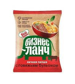 ТОП 100 Лапша Бизнес Ланч яичная с говяжьим бульоном 60г