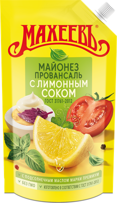Майонез Махеевъ с лимонным соком 67% 400 мл Майонез Махеевъ с лимонным соком 67% 400 мл
