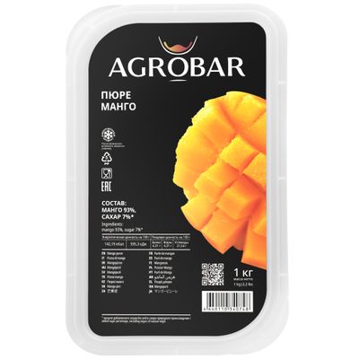 Пюре Агробар манго замороженное 1кг