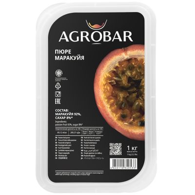 Пюре Агробар маракуйя замороженное 1кг