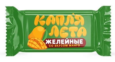 Конфеты SlaSti желейные глазированные Капля лета со вкусом манго, фас 1,0 кг