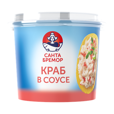 Паста Санта Бремор с мясом крабовым имитация Краб в сливочном соусе 150г