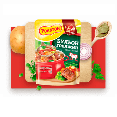 ТОП 100 Бульон Роллтон ДОМАШНИЙ говяжий 90г