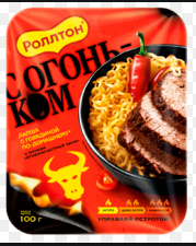 ТОП 100 Лапша Роллтон с говядиной по-домашнему с соусом Огненно-острый чили 100г