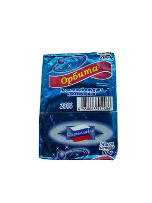 Плавл.продукт с змж РЗПС Орбита 25% фольга 80г НДС20%