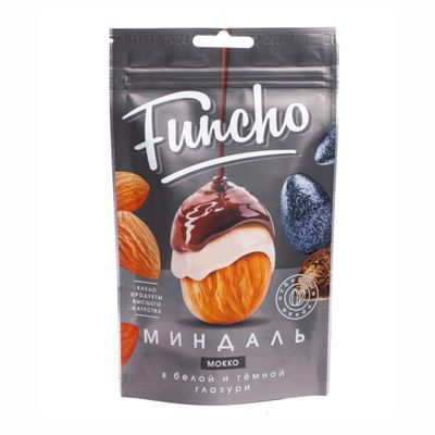 Драже Funcho Миндаль ассорти в белой и в темной кондитерской глазури со вкусом мокко 100 г