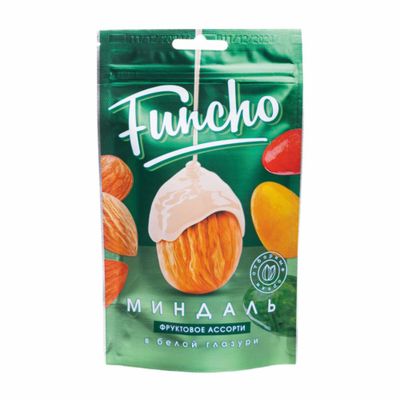 Драже Funcho Миндаль ассорти в белой кондитерской глазури с фруктовыми и ягодными вкусами 100 г
