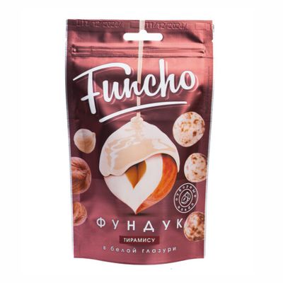 Драже Funcho Фундук в белой кондитерской глазури тирамису 100 г
