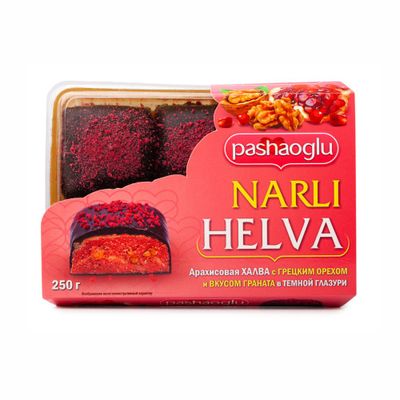 Халва "Pashaoglu" арахисовая со вкусом граната в кондитерской глазури 250 г