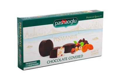 Пишмание "Pashaoglu" с фундуком и сухофруктами в темной глазури (коробка) 200 г