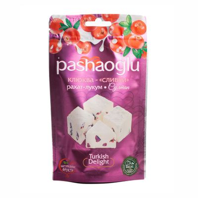 Рахат-Лукум "Pashaoglu" Султан ,с клюквой со вкусом сливок 150 г