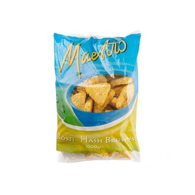 Котлетки MAESTRO (хэшбраун) картофельные треугольные зам пакет 2,5кг