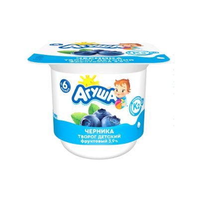 Творог фруктовый Агуша 3,9% Черника, 100г