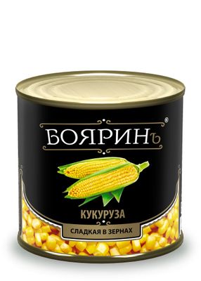 Кукуруза 425мл (12) сладкая ж/б с ключом Бояринъ Китай имп