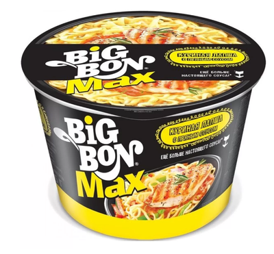 ТОП 100 Лапша Big Bon Max Курица с пряным соусом 95г *24