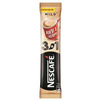 ТОП 100 Кофе NESCAFE 3в1 Мягкий Кофе растворимый 14,5г*20п*20бл