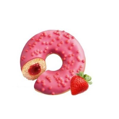 Донат Bakerton глазированный Клубничный джем с клубничной начинкой 36 шт*68 гр