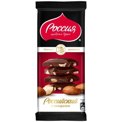Шоколад Россия щедрая душа российский темн.с минд. 22*75г