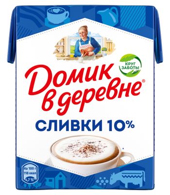 Сливки Домик в Деревне стер. 10% 200г (125сут)