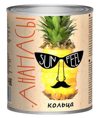 Ананасы SUNFEEL кольца ж/б 850 мл