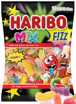 Жевательный мармелад HARIBO (MİX FİZZ ) Кислый Микс, 70г.