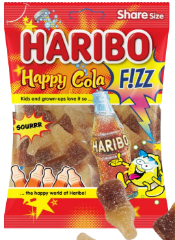 Жевательный мармелад HARIBO (Happy-Cola FİZZ ) Веселая Kола Кислая, 70г.