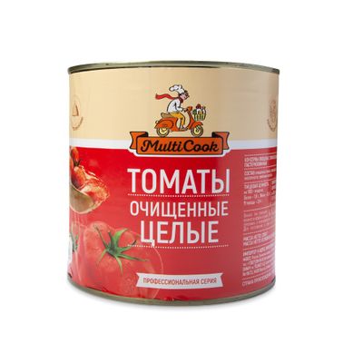 Томаты очищенные целые MULTICOOK 2,5 кг (сухой вес 1500 гр), ж/б, Турция