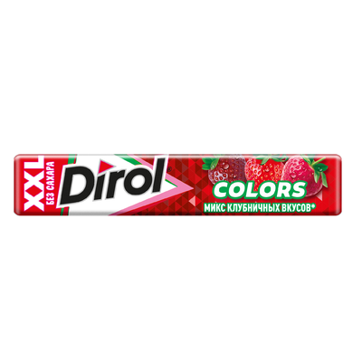Жевательная резинка Dirol XXL COLORS микс клубничных вкусов, 19г
