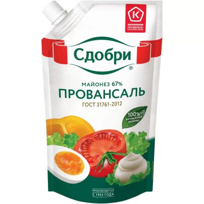 Майонез тз Сдобри Провансаль 67% 192г ДПД