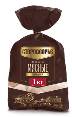 Пельмени Стародворье Мясные с говядиной сфера 1 кг