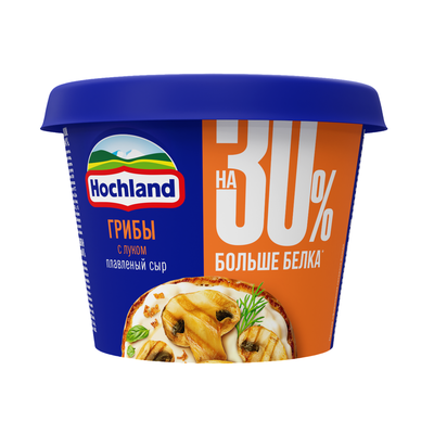 Сыр Hochland плавленый Грибы с Луком п/в, 40% 8*230г