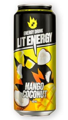 ТОП 100 Энергетический напиток Lit Energy Mango coconut ж/б 12*0,45л