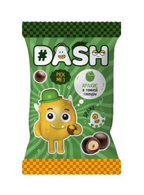 Драже #DASH арахис в темной глазури 50г