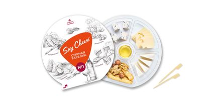 Сырная тарелка №1 Дениз Ричардс (голубой сыр, эмменталь, пармезан, камамбер, жидкий мед, грецкие орехи, фундук, хлебные палочки), 185 г.