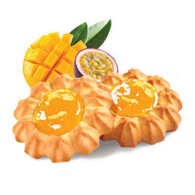Печенье Сладкая Слобода Баба Маня курабье с начинкой манго, маракуйя 4 кг